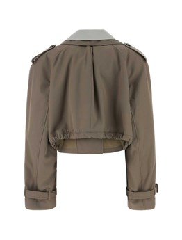 THE ATTICO - trench cropped in gabardine