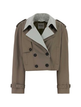THE ATTICO - trench cropped in gabardine
