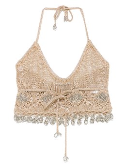 RABANNE - Top in maglia Crochet 