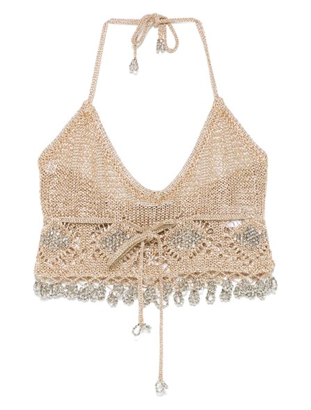 RABANNE - Top in maglia Crochet 