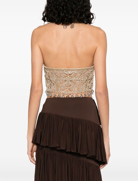 RABANNE - Top in maglia Crochet 