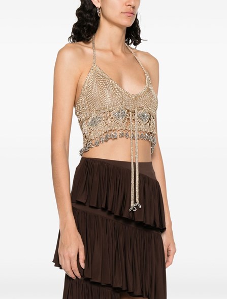 RABANNE - Top in maglia Crochet 