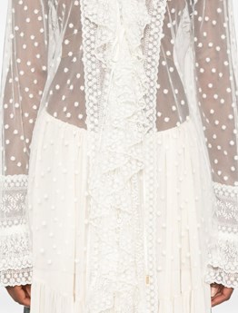 ALBERTA FERRETTI - Camicia in tulle a pois