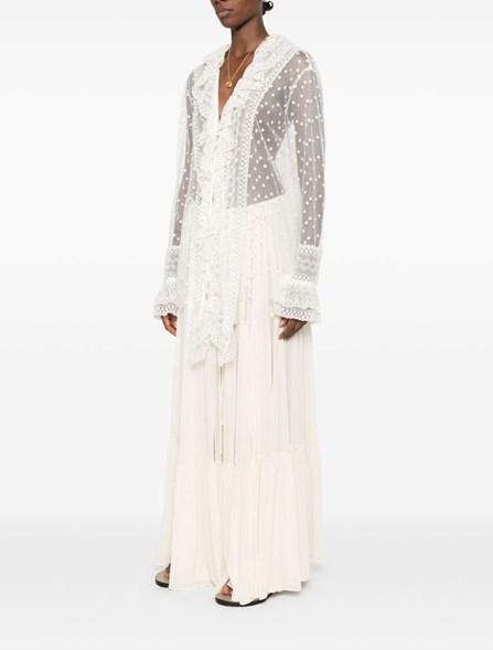 ALBERTA FERRETTI - Polka Dot Tulle Shirt