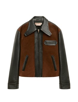 MARNI - Giacca in pelle e suede 