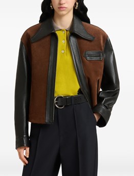 MARNI - Giacca in pelle e suede 