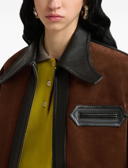MARNI - Giacca in pelle e suede 