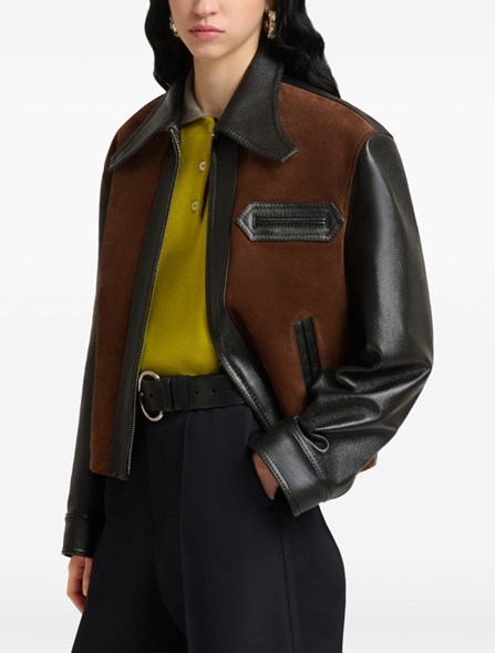 MARNI - Giacca in pelle e suede 