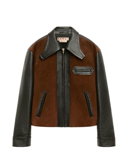 MARNI - Giacca in pelle e suede 