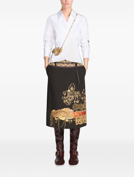 DRIES VAN NOTEN - Camicia in popeline di cotone