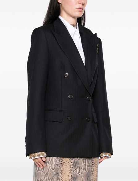 DRIES VAN NOTEN - Giacca doppiopetto in lana