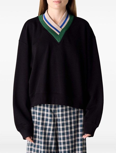 DRIES VAN NOTEN - Felpa con scollo a V