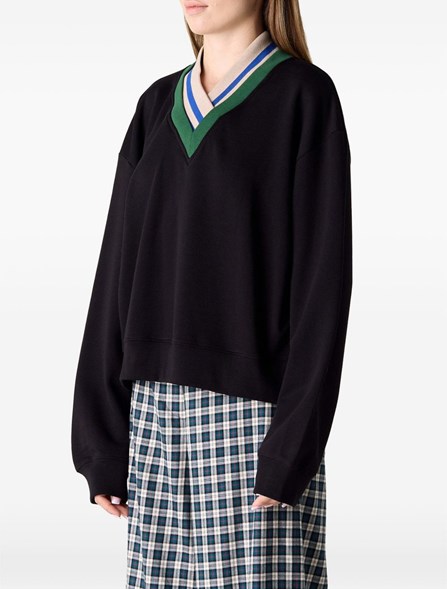 DRIES VAN NOTEN - Felpa con scollo a V
