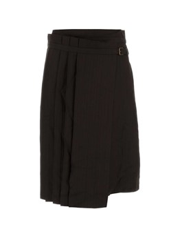 DRIES VAN NOTEN - Gonna plissettata asimmetrica