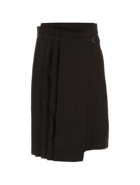 DRIES VAN NOTEN - Gonna plissettata asimmetrica