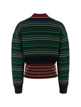 DRIES VAN NOTEN - Maglione in lana con intarsi