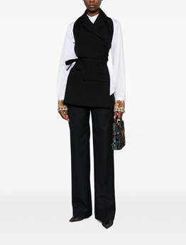 DRIES VAN NOTEN - Top in twill di lana