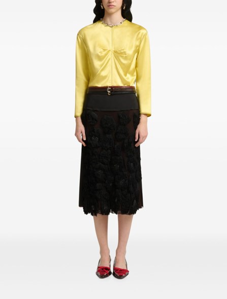 MARNI - Fringed Georgette Skirt