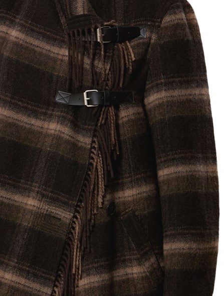 MARANT ÉTOILE - checked wool blend coat