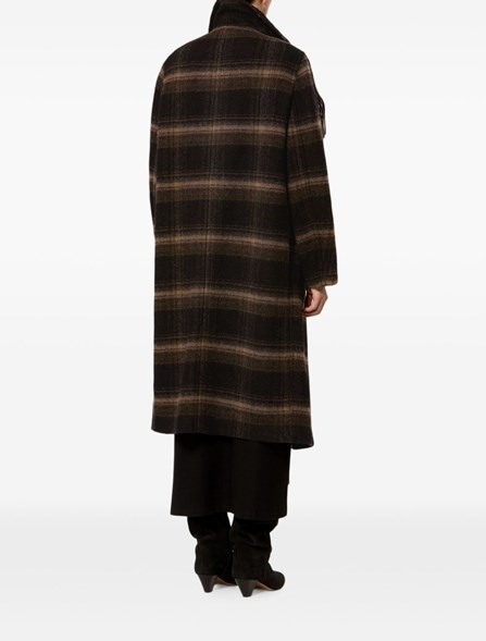 MARANT ÉTOILE - checked wool blend coat