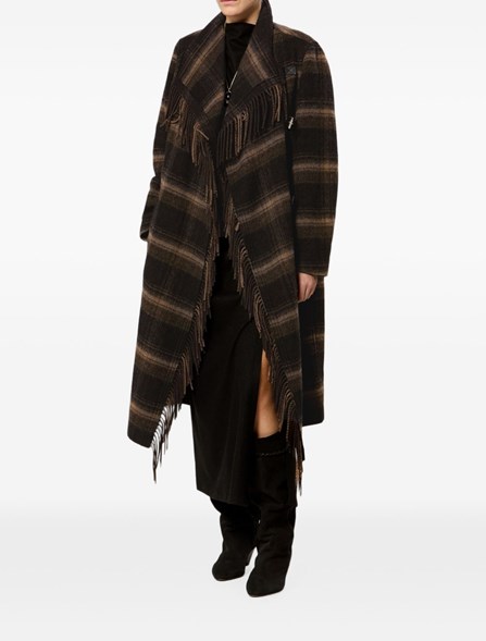 MARANT ÉTOILE - checked wool blend coat