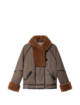 MARANT ÉTOILE - Puffer jacket with faux fur collar