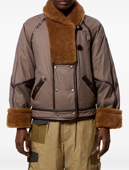 MARANT ÉTOILE - Puffer jacket with faux fur collar