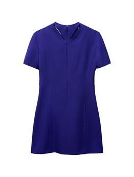 VERSACE - Mini dress in grain de poudre wool