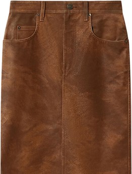 MARANT ÉTOILE - patinated faux suede skirt