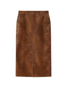 MARANT ÉTOILE - patinated faux suede skirt