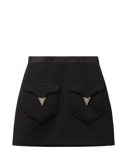 VERSACE - Wool mini skirt