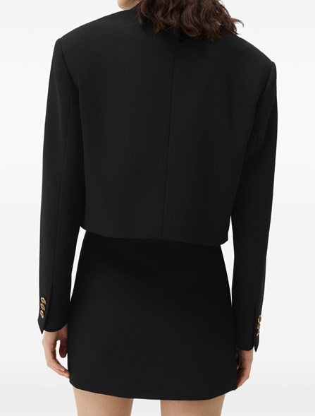 VERSACE - Wool cropped blazer
