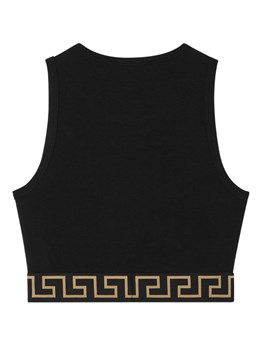 VERSACE - Top corto in jersey di cotone