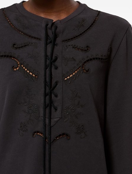MARANT ÉTOILE - Sangallo jersey and lace dress