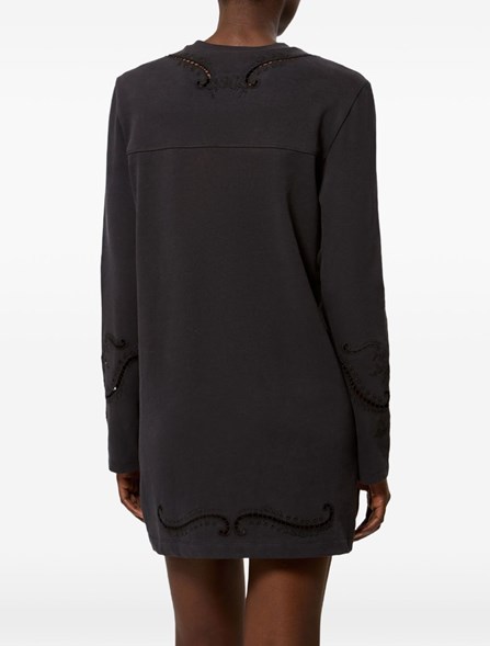 MARANT ÉTOILE - Sangallo jersey and lace dress