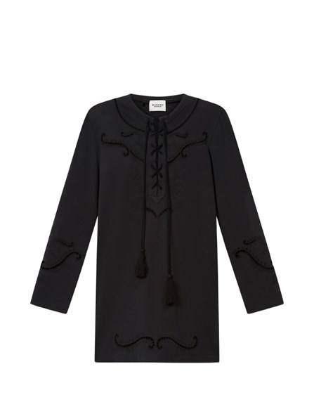 MARANT ÉTOILE - Sangallo jersey and lace dress