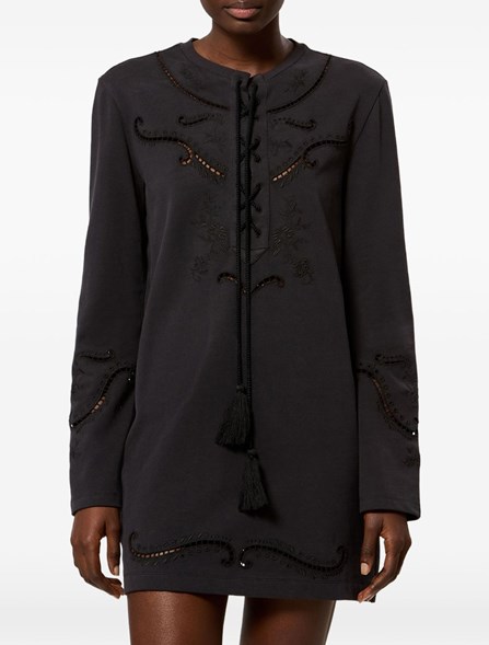 MARANT ÉTOILE - Sangallo jersey and lace dress