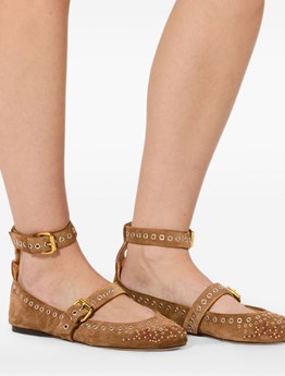 ISABEL MARANT - Studded suede ballerines