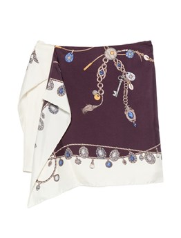 VERSACE - VERSACE Silk twill mini skirt