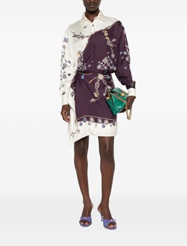 VERSACE - VERSACE Silk twill mini skirt