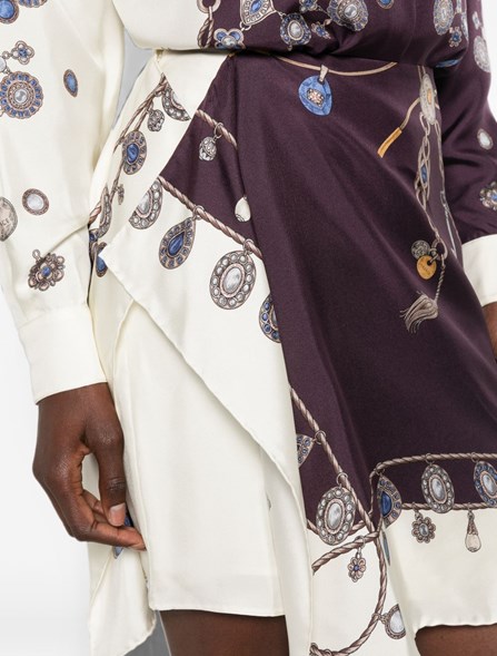 VERSACE - VERSACE Silk twill mini skirt
