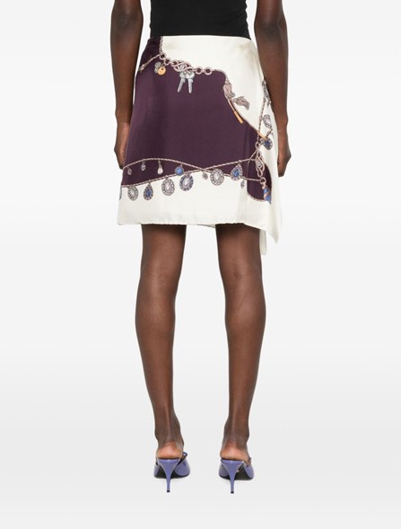 VERSACE - VERSACE Silk twill mini skirt