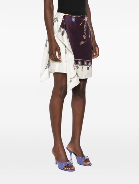 VERSACE - VERSACE Silk twill mini skirt
