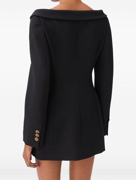 VERSACE - Wool grain de poudre mini dress
