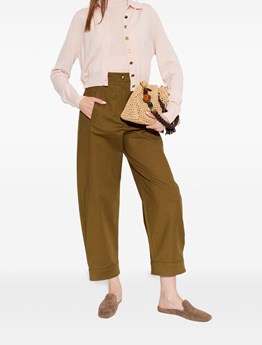 MAX MARA - Pantaloni in tela di cotone stretch