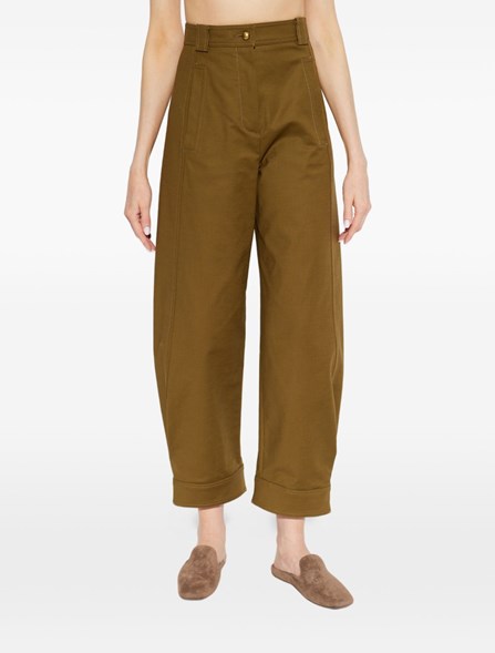 MAX MARA - Pantaloni in tela di cotone stretch