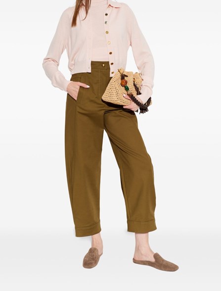 MAX MARA - Pantaloni in tela di cotone stretch