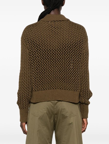 MAX MARA - MAX MARA コットンコードネットのカーディガン