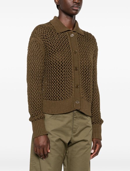 MAX MARA - MAX MARA コットンコードネットのカーディガン