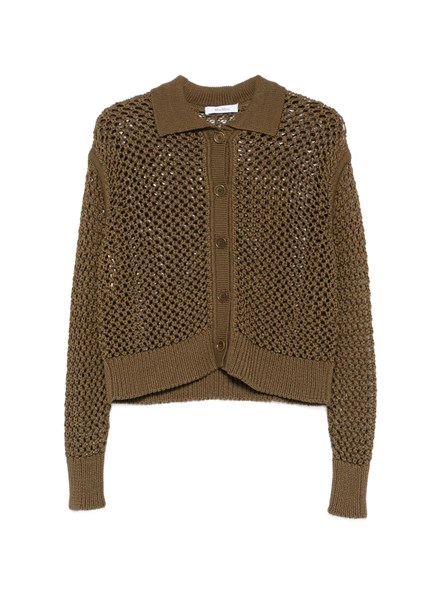 MAX MARA - MAX MARA コットンコードネットのカーディガン